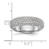 14K White Gold Pave 3/4 carat Complete Diamond Band