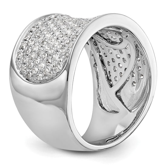 14K White Gold Micro Pave 1 carat Complete Diamond Band