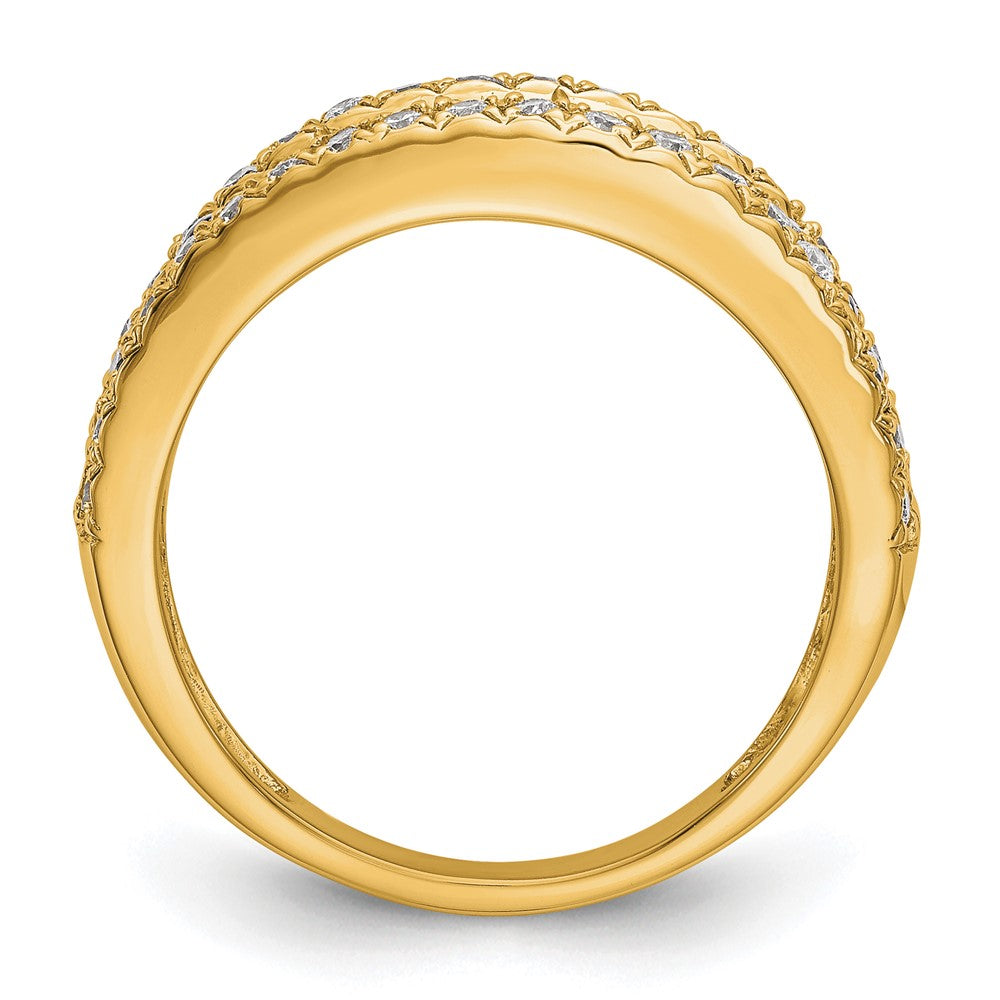 14k 1 1/2 carat Lab Grown Diamond VS/SI+ G+ Complete Fashion Band
