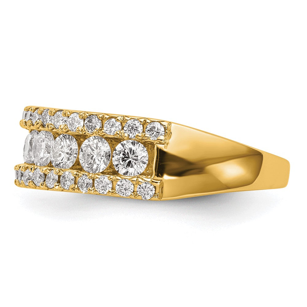 14k 1 1/2 carat Lab Grown Diamond VS/SI+ G+ Complete Fashion Band