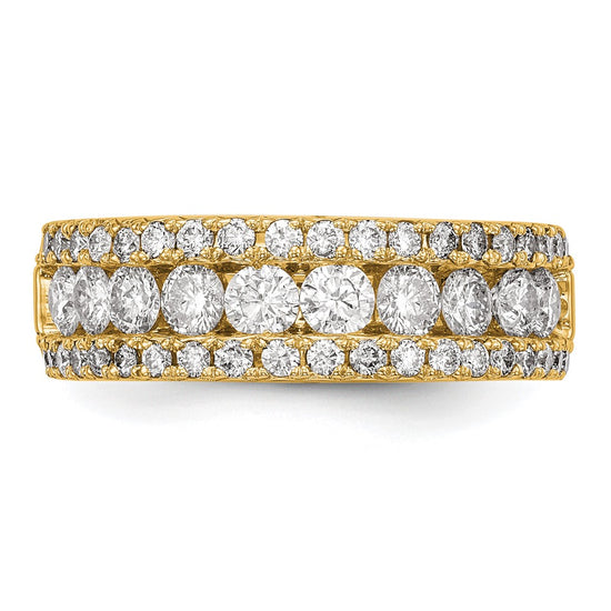 14k 1 1/2 carat Lab Grown Diamond VS/SI+ G+ Complete Fashion Band
