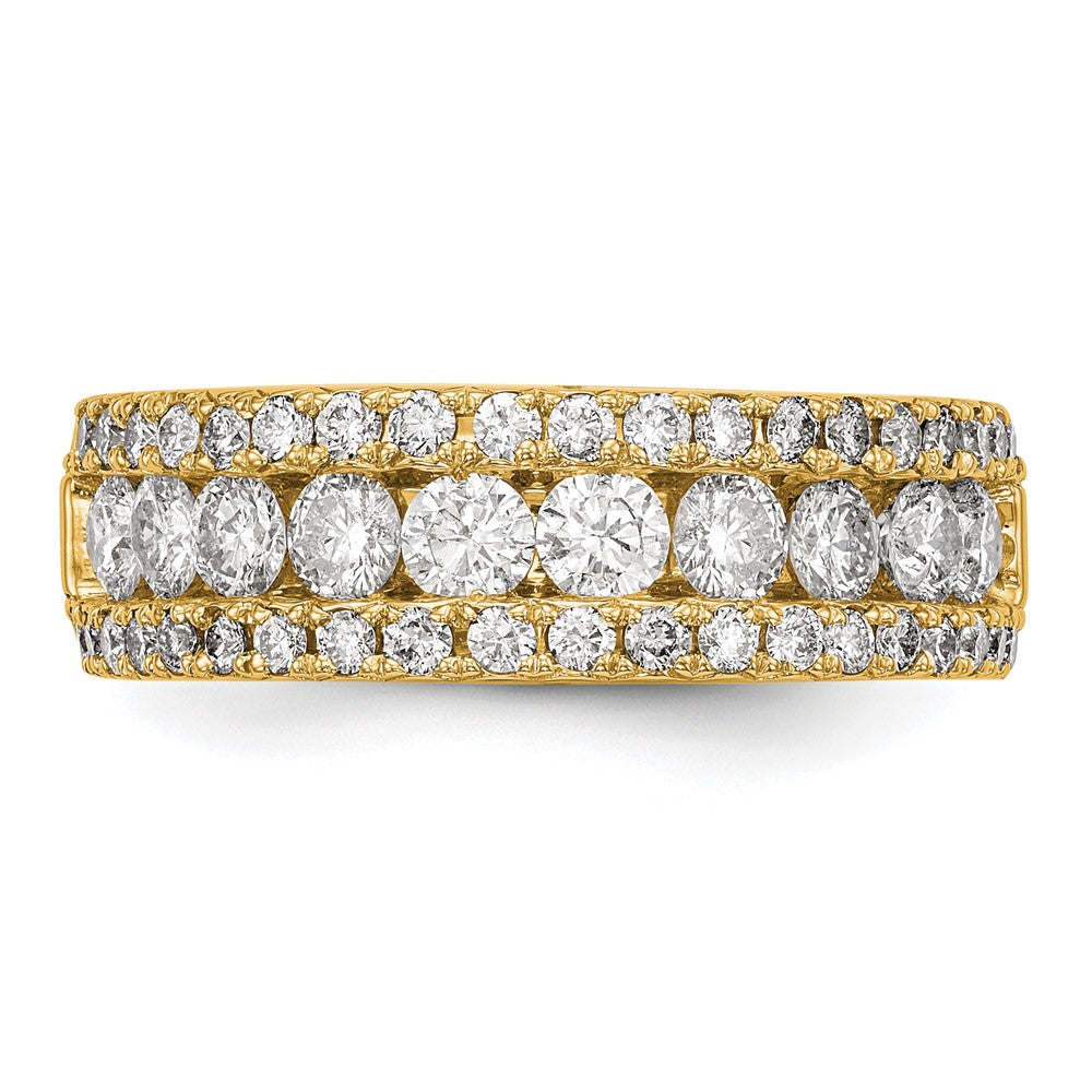 14k 1 1/2 carat Lab Grown Diamond VS/SI+ G+ Complete Fashion Band