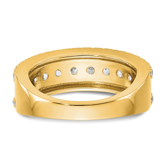 14k 1 1/2 carat Lab Grown Diamond VS/SI+ G+ Complete Fashion Band