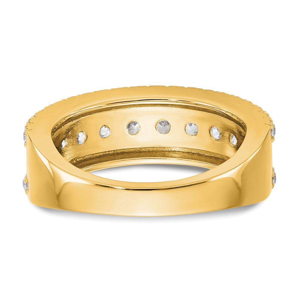 14k 1 1/2 carat Lab Grown Diamond VS/SI+ G+ Complete Fashion Band