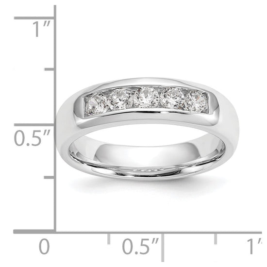 5-Stone Diamond Channel Bands
