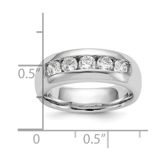 5-Stone Diamond Channel Bands