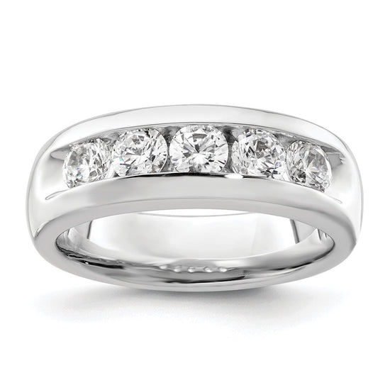 5-Stone Diamond Channel Bands