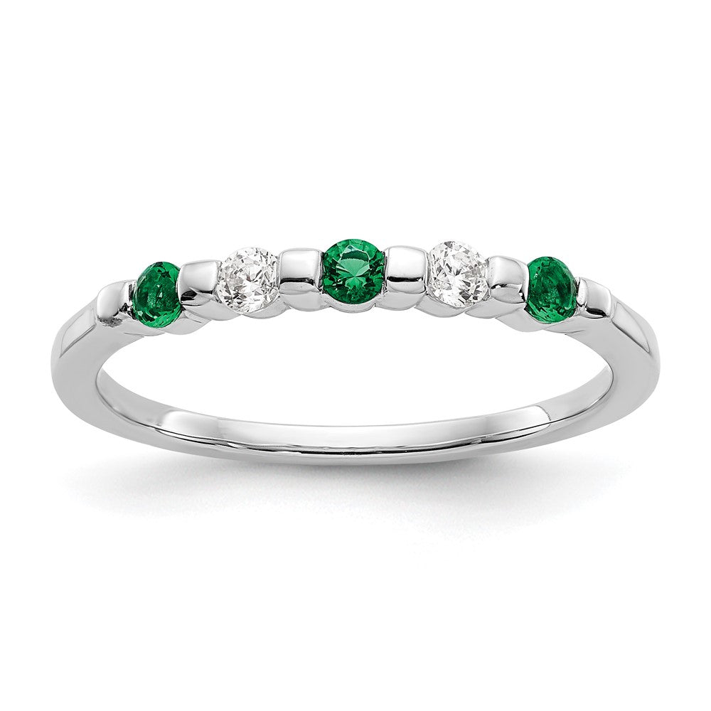 5 Stone Diamond Gemstone Bands