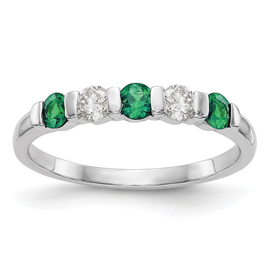 5 Stone Diamond Gemstone Bands
