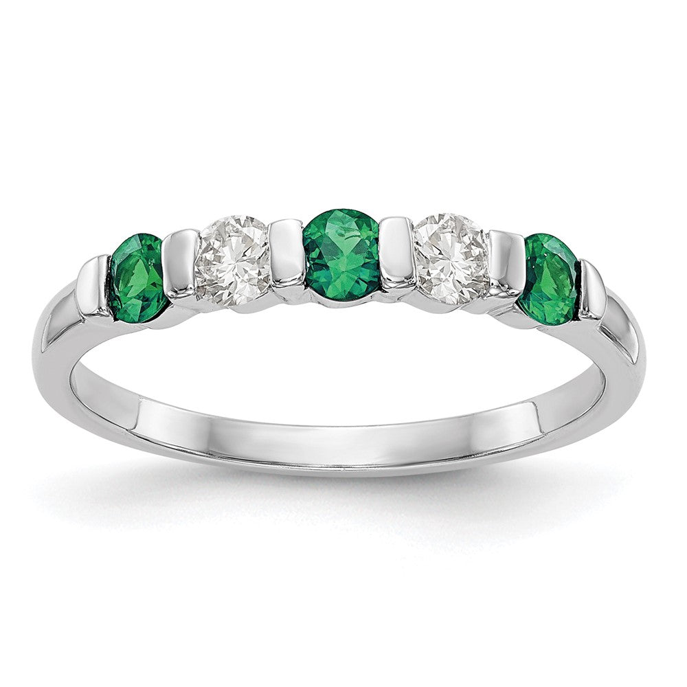 5 Stone Diamond Gemstone Bands