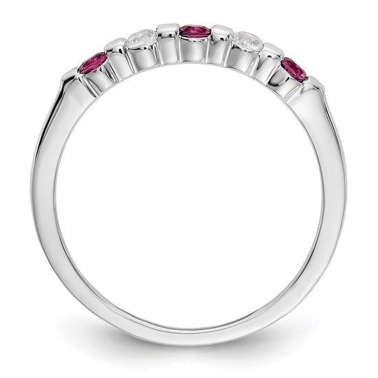 5 Stone Diamond Gemstone Bands