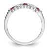 5 Stone Diamond Gemstone Bands
