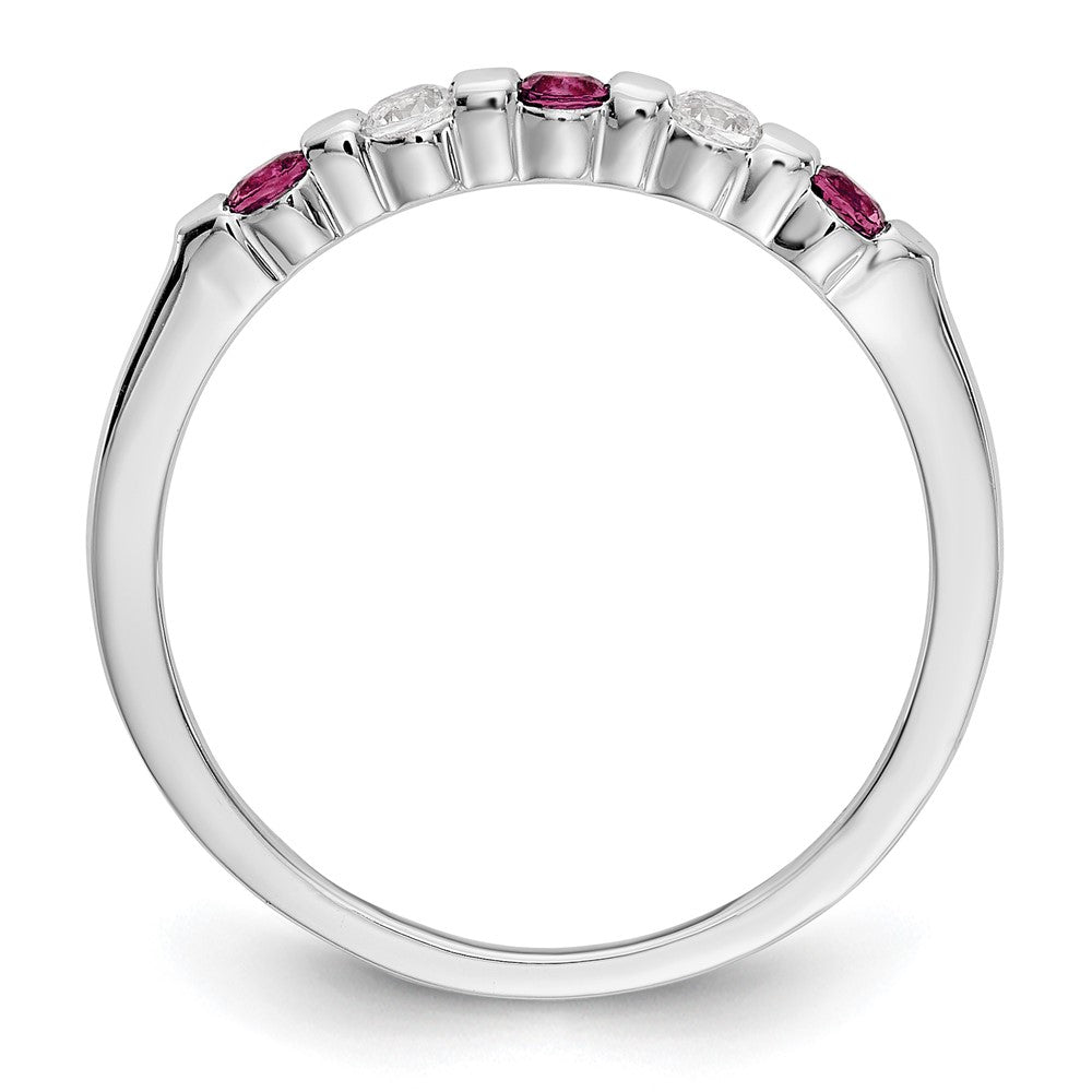 5 Stone Diamond Gemstone Bands