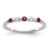 5 Stone Diamond Gemstone Bands