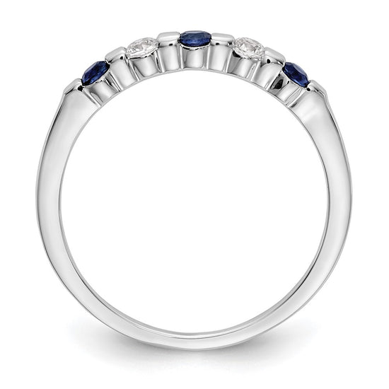 5 Stone Diamond Gemstone Bands