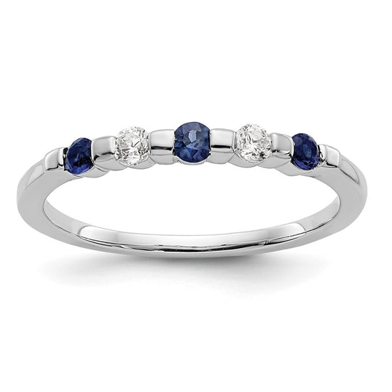 5 Stone Diamond Gemstone Bands