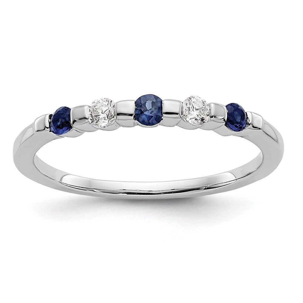 5 Stone Diamond Gemstone Bands
