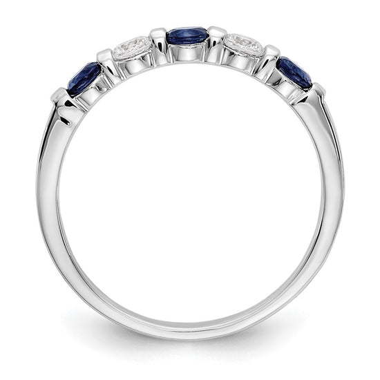 5 Stone Diamond Gemstone Bands