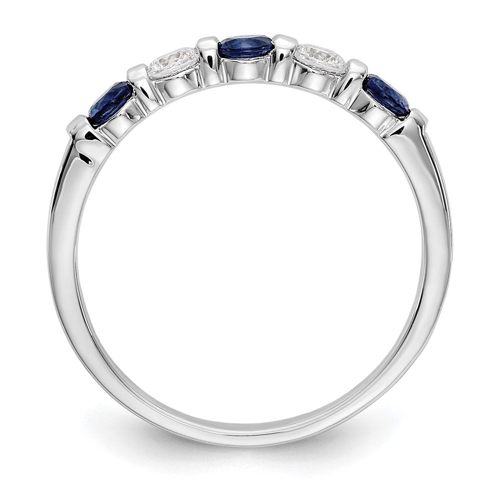 5 Stone Diamond Gemstone Bands