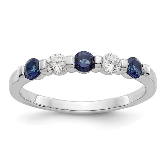 5 Stone Diamond Gemstone Bands