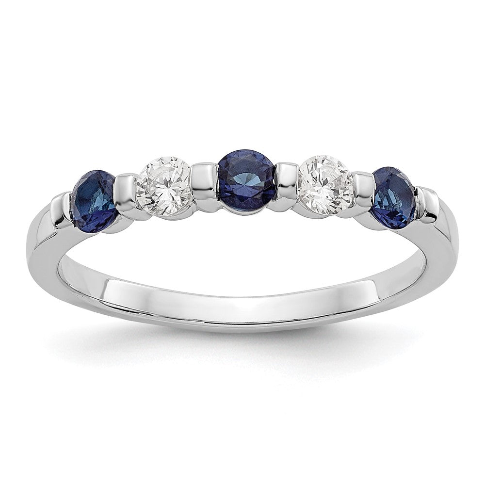 5 Stone Diamond Gemstone Bands