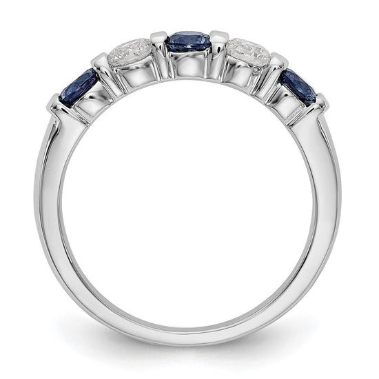 5 Stone Diamond Gemstone Bands
