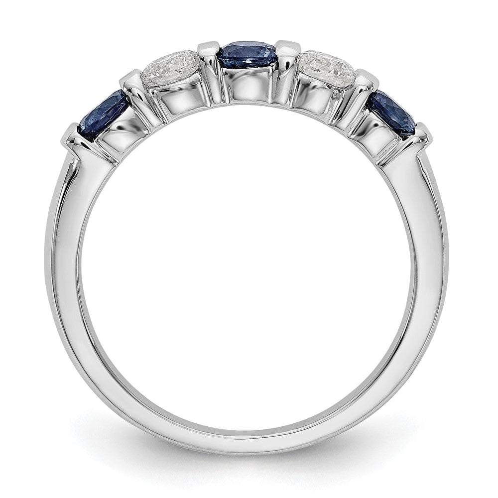 5 Stone Diamond Gemstone Bands