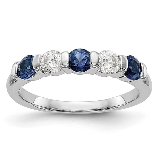 5 Stone Diamond Gemstone Bands