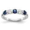 5 Stone Diamond Gemstone Bands