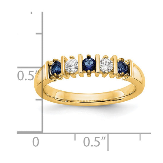 5-Stone Diamond Gemstone Band
