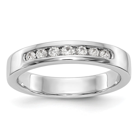 Platinum 7-Stone Diamond Channel Bands