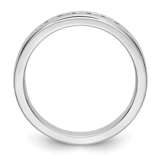 Platinum 7-Stone Diamond Channel Bands