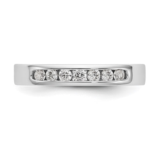 Platinum 7-Stone Diamond Channel Bands