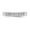 Platinum 7-Stone Diamond Channel Bands