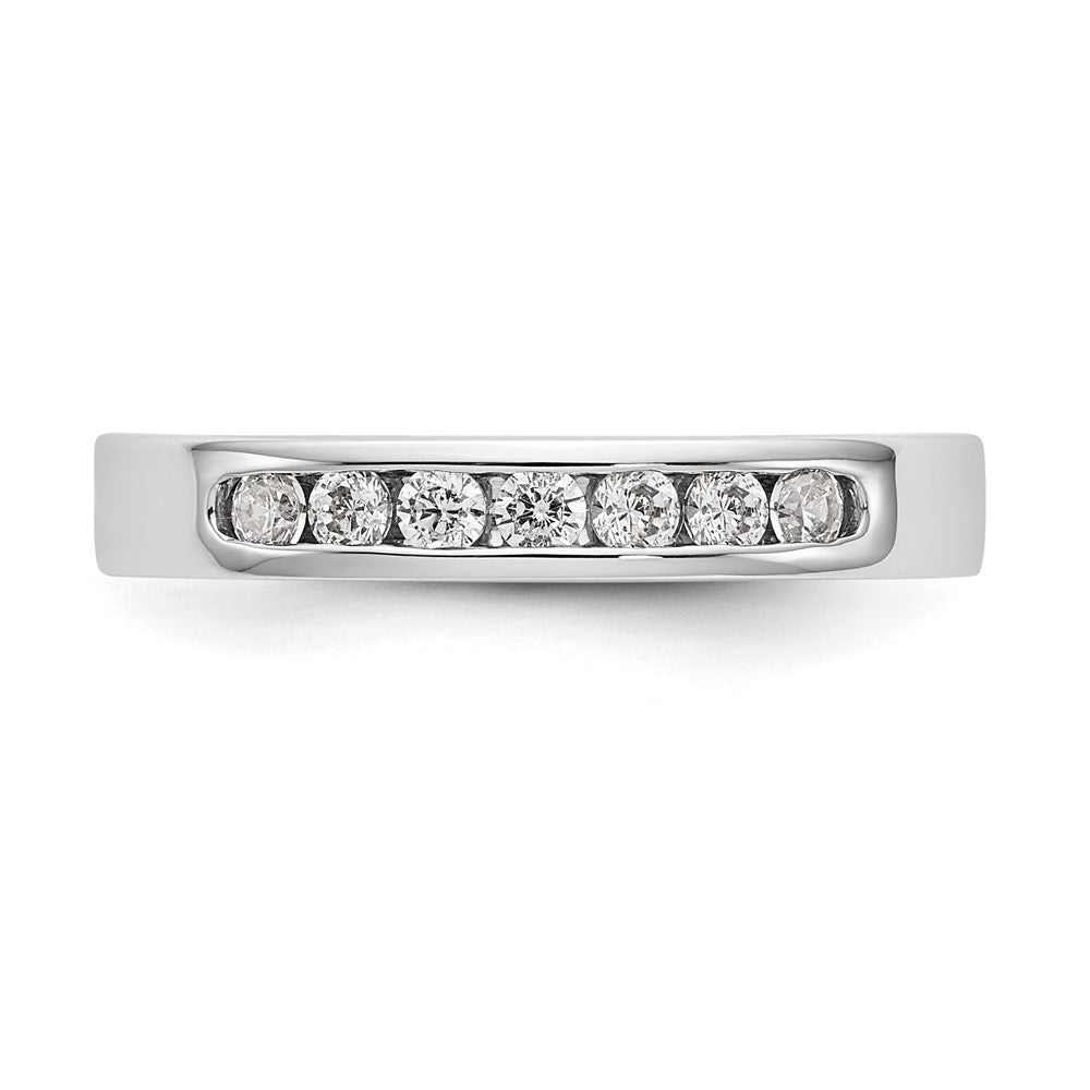 Platinum 7-Stone Diamond Channel Bands