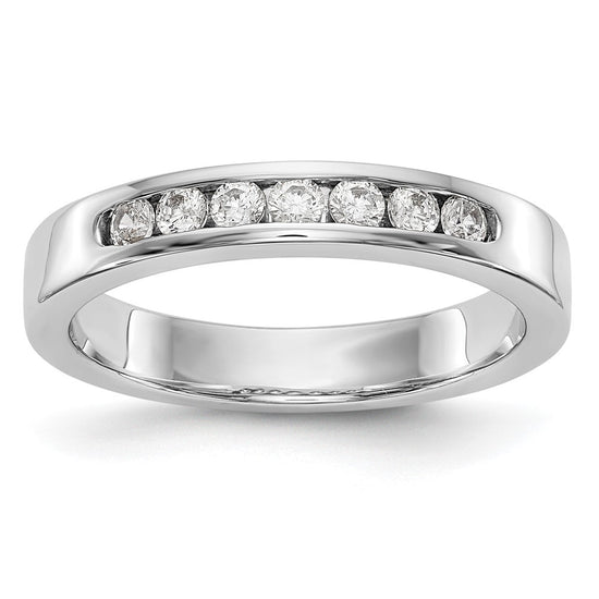 Platinum 7-Stone Diamond Channel Bands