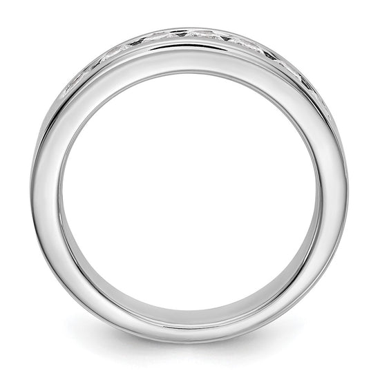 Platinum 7-Stone Diamond Channel Bands