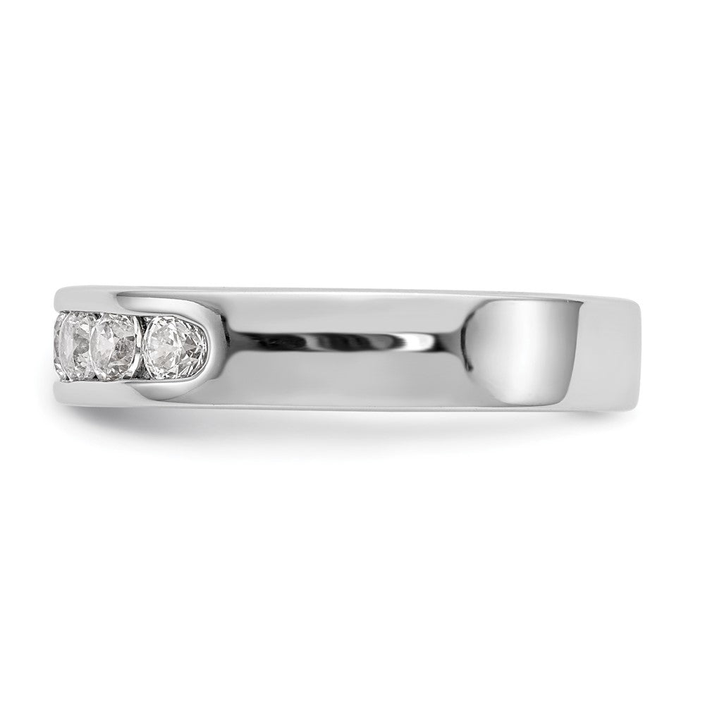 Platinum 7-Stone Diamond Channel Bands