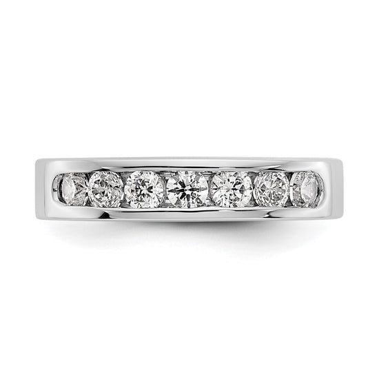 Platinum 7-Stone Diamond Channel Bands