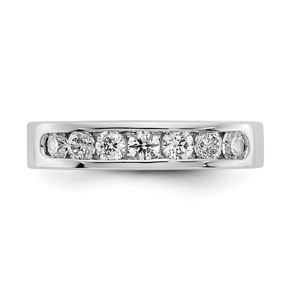 Platinum 7-Stone Diamond Channel Bands