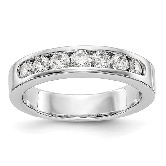 Platinum 7-Stone Diamond Channel Bands