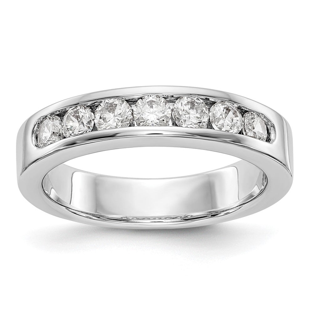 Platinum 7-Stone Diamond Channel Bands
