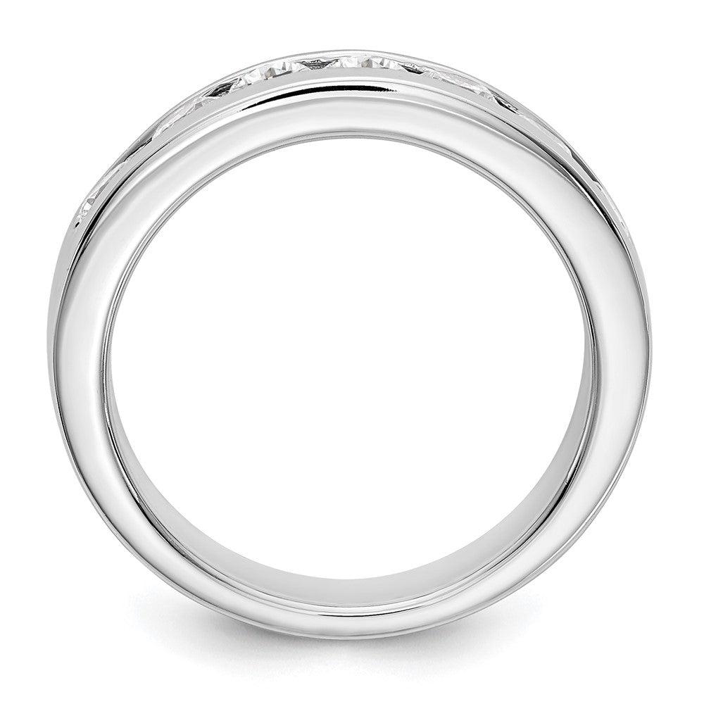 Platinum 7-Stone Diamond Channel Bands