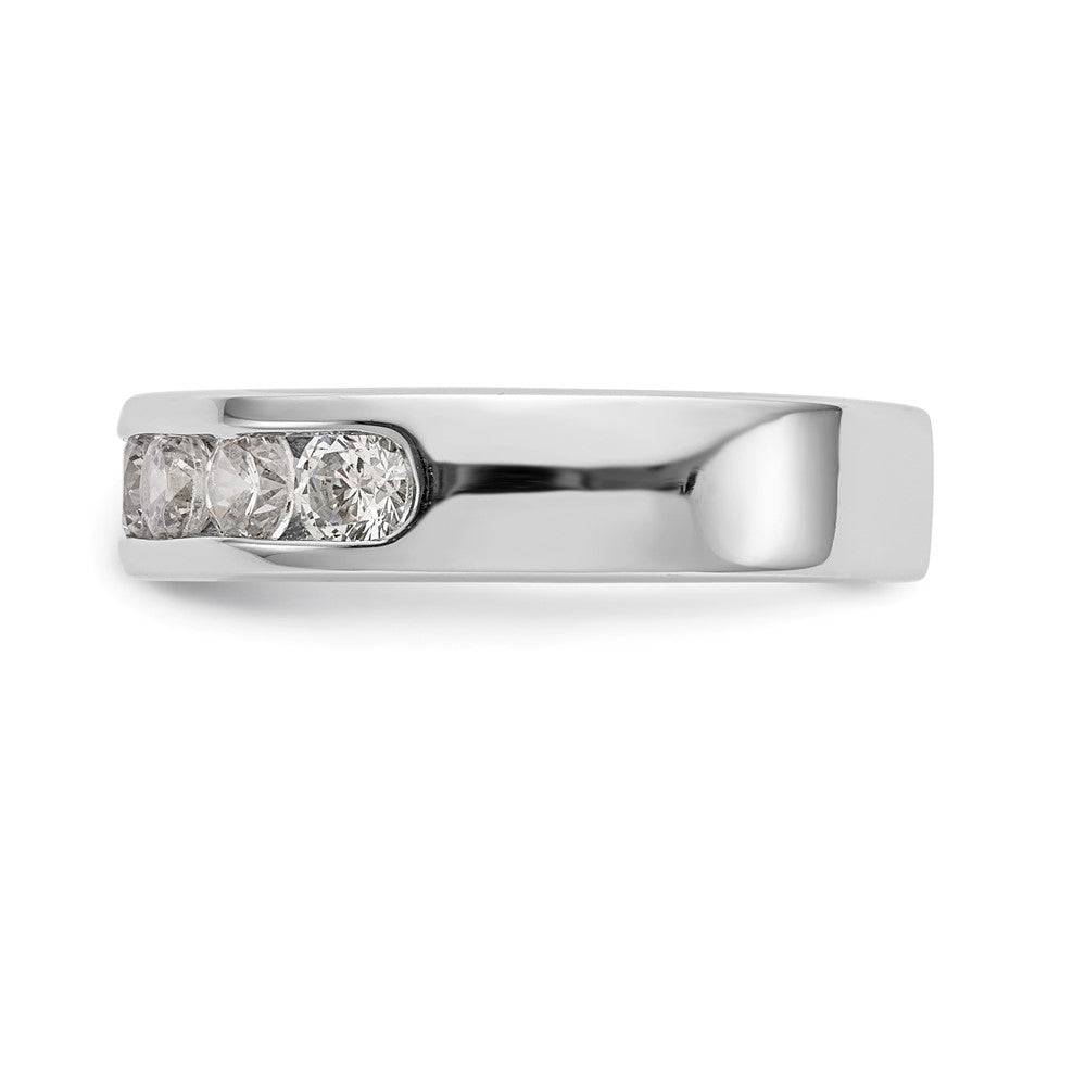 Platinum 7-Stone Diamond Channel Bands