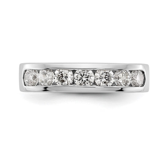 Platinum 7-Stone Diamond Channel Bands