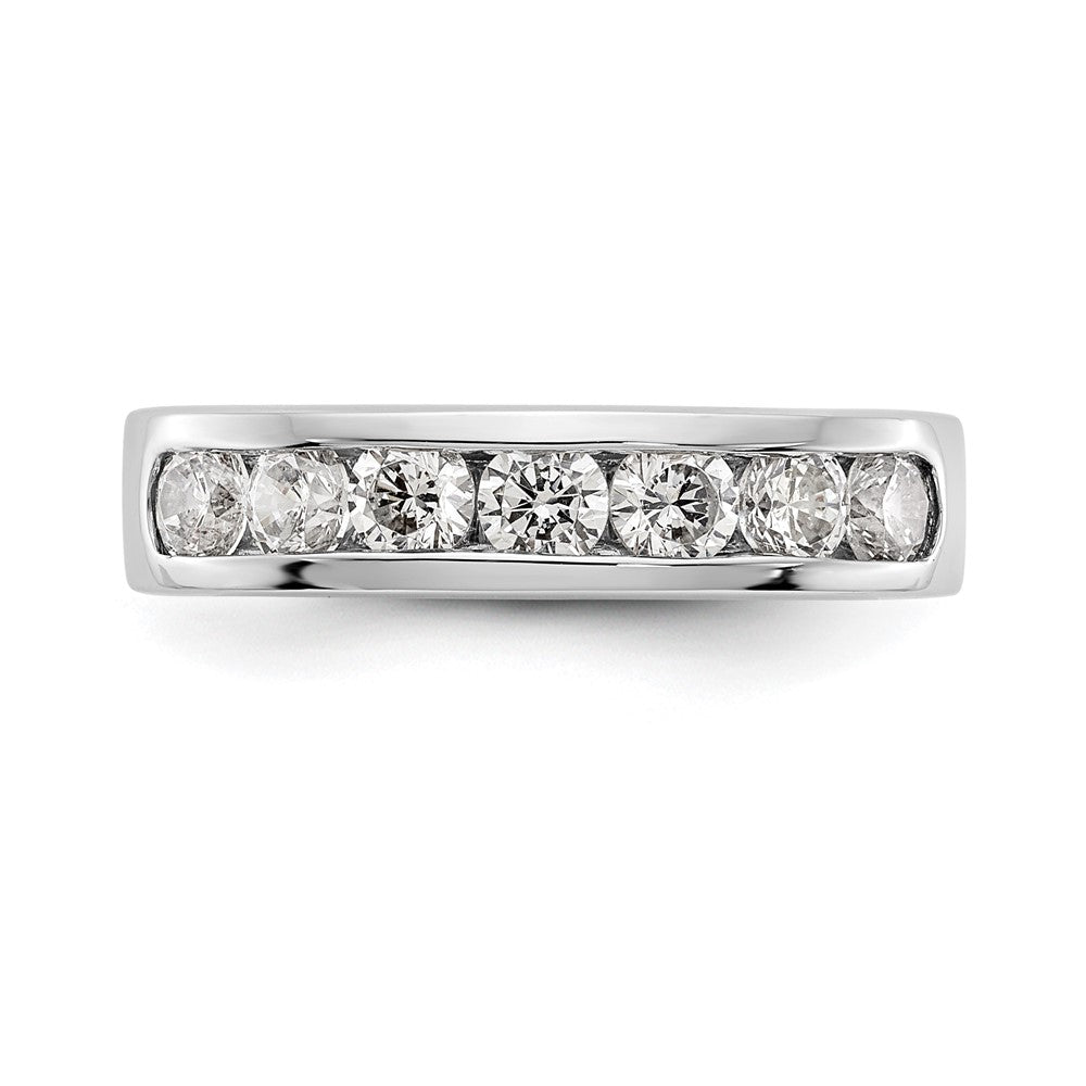 Platinum 7-Stone Diamond Channel Bands