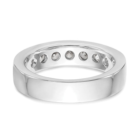 Platinum 7-Stone Diamond Channel Bands