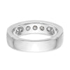 Platinum 7-Stone Diamond Channel Bands