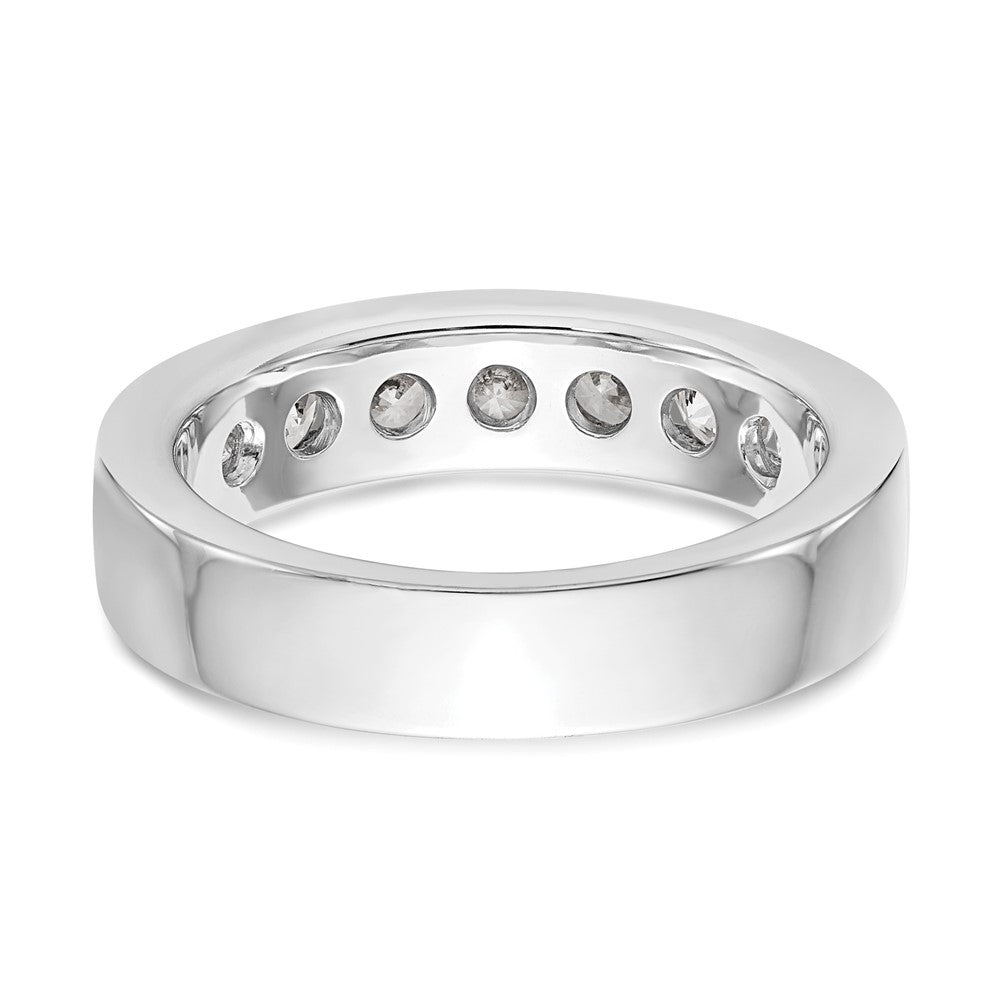 Platinum 7-Stone Diamond Channel Bands