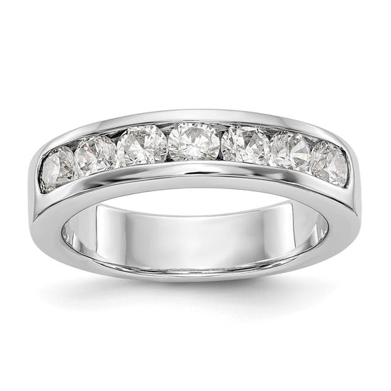 Platinum 7-Stone Diamond Channel Bands